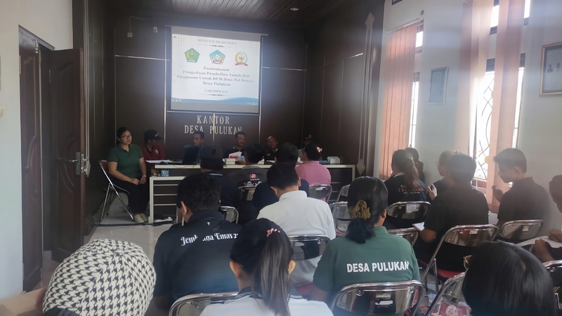 MusDes Pembahasan Pengadaan/Pembelian Tanah dan Bangunan Untuk BUM Desa Tri Buana Desa Pulukan