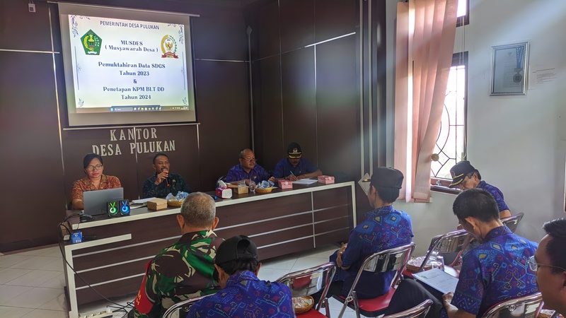 Musyawarah Desa: Penetapan Data SDGs Desa Pulukan Tahun 2023 dan Penetapan KPM BLT DD Tahun 2024