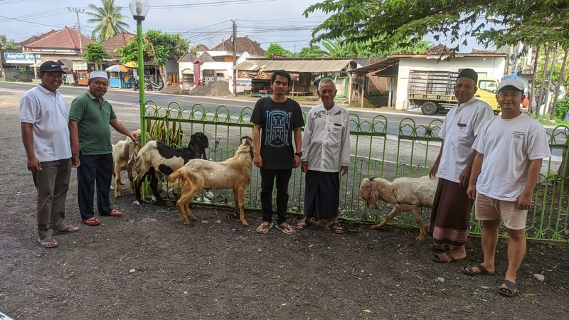 Penyerahan Hewan Kurban di Masjid Nurul Huda Desa Pulukan: Momentum Berbagi di Hari Raya